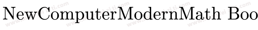 NewComputerModernMath Book字体转换